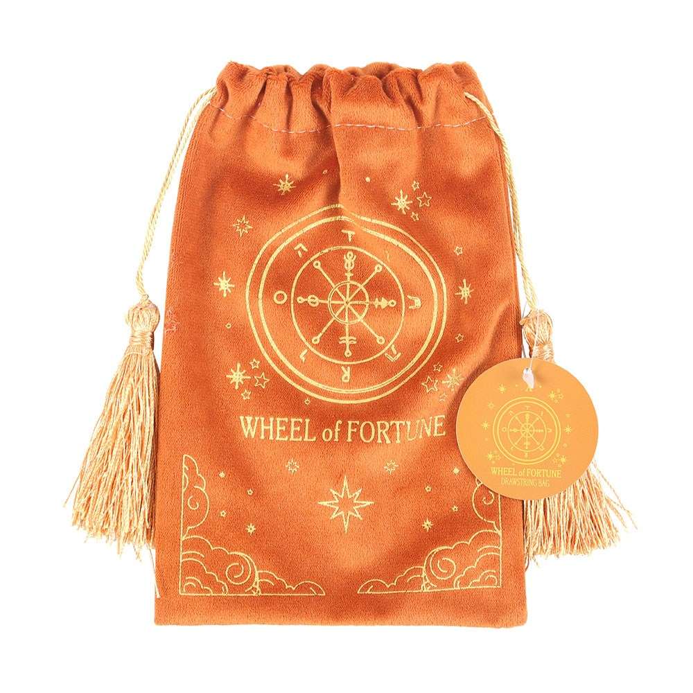 Something Different - The Wheel of Fortune Vintage Tarot Velvet Beutel mit Kordelzug - Mehrfarben